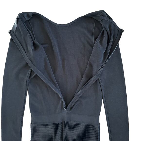 NWOT Steffen Schraut Black & Navy The Heritage Pleated Sweater Dress - Size 10 - Picture 8 of 13